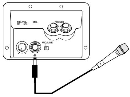 YAMAHA CVP-109-107-105-700 - Connect the microphone. - 1