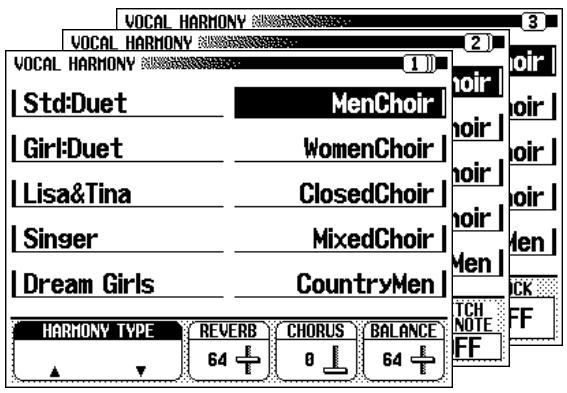 YAMAHA CVP-109-107-105-700 - Displaying the Vocal Harmony Settings - 2