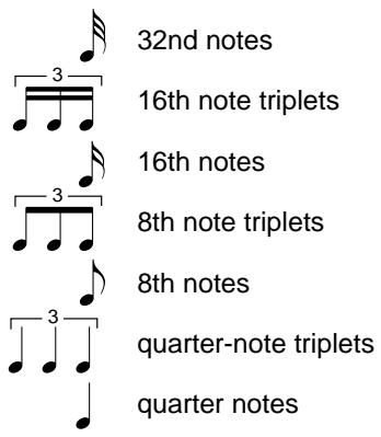YAMAHA CVP-109-107-105-700 - Specify the quantize "size." - 1