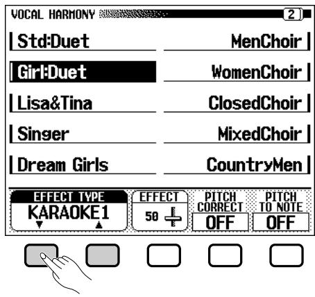 YAMAHA CVP-109-107-105-700 - Changing the Vocal Harmony Effect Type - 1