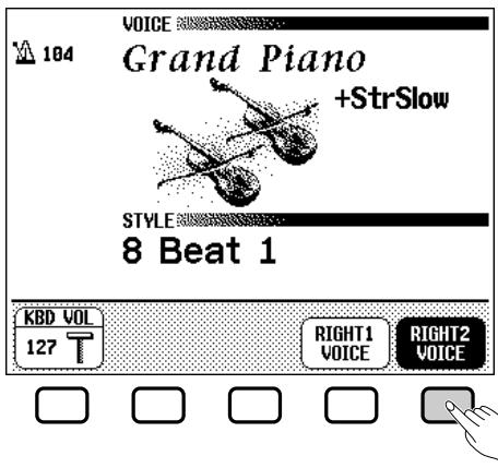 YAMAHA CVP-109-107-105-700 - Select a part in the main display. - 1