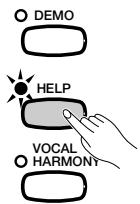 YAMAHA CVP-109-107-105-700 - Call up the Help mode. - 1