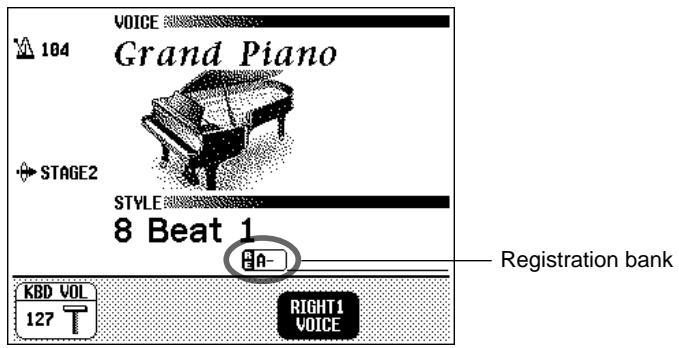 YAMAHA CVP-109-107-105-700 - Select a registration bank. - 2