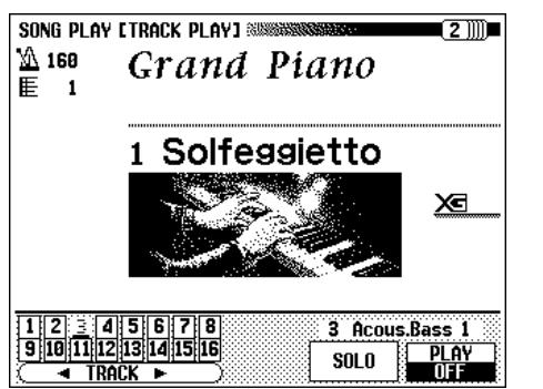 YAMAHA CVP-109-107-105-700 - Select the desired track for playback (PLAY/OFF, SOLO). - 1