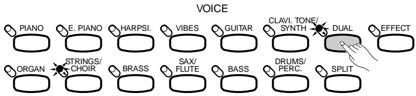 YAMAHA CVP-79A-CVP-69-CVP-69A-CVP-59S - Engaging the Dual Mode & Selecting the 2nd Voice - 1