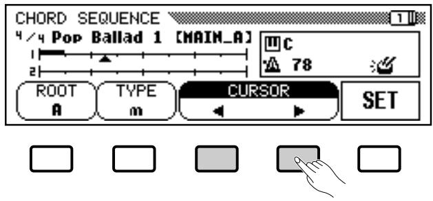 YAMAHA CVP-79A-CVP-69-CVP-69A-CVP-59S - Move the Cursor To the Entry Point - 1
