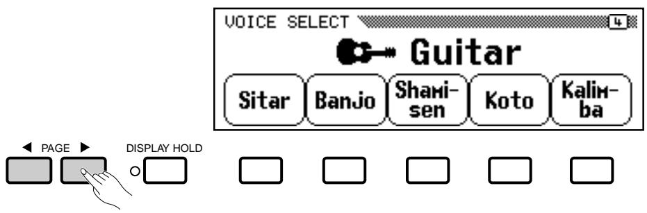 YAMAHA CVP-79A-CVP-69-CVP-69A-CVP-59S - The PAGE [<] and [>] Buttons - 1