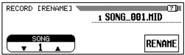 YAMAHA CVP-79A-CVP-69-CVP-69A-CVP-59S - Select a Song & Engage the Rename Mode - 1