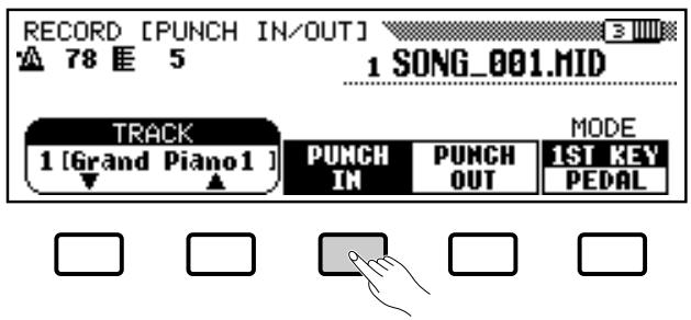 YAMAHA CVP-79A-CVP-69-CVP-69A-CVP-59S - Engage the Punch-in Record Ready Mode - 1