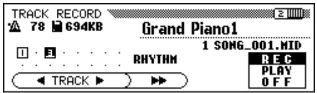 YAMAHA CVP-79A-CVP-69-CVP-69A-CVP-59S - Select the TRACK RECORD Page .... - 1
