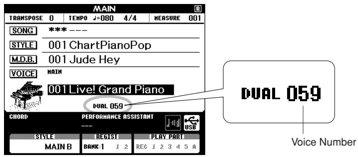 YAMAHA DGX-630 YPG-635 - Press the [DUAL ON/OFF] button. The [DUAL ON/OFF] button turns the du - 2