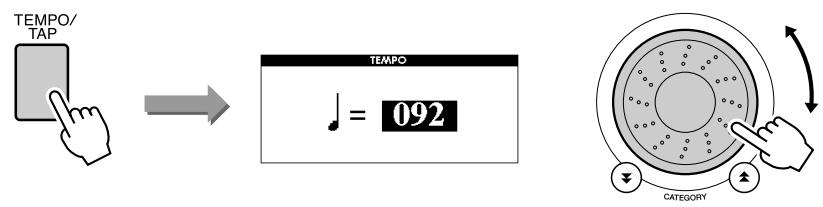 YAMAHA DGX-630 YPG-635 - Change the Song Tempo - 1