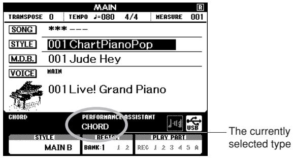 YAMAHA DGX-630 YPG-635 - Press the [P.A.T. ON/OFF] button. This turns on the performance assistant te - 2