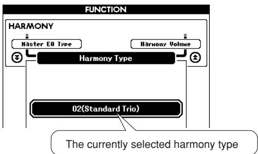 YAMAHA DGX-630 YPG-635 - Press and hold the [HARMONY] button for longer than a second. - 4