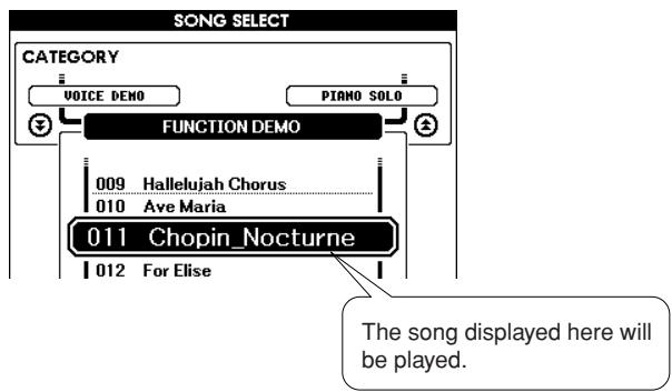 YAMAHA DGX-630 YPG-635 - Select a song. Press the [SONG] - 2