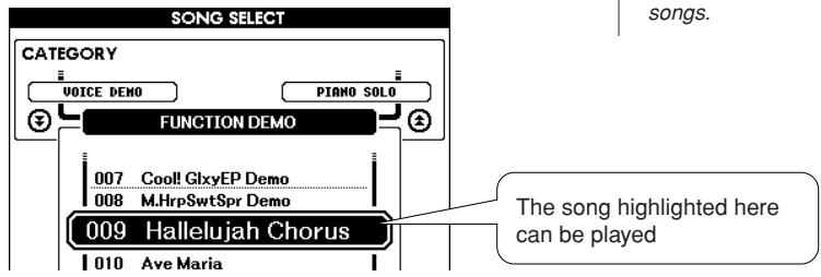 YAMAHA DGX-630 YPG-635 - Select a song. Select a song after - 2