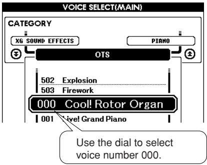 YAMAHA DGX-630 YPG-635 - Select voice number “000” (steps 1 to 2 on page 19). - 2
