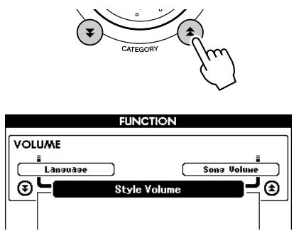 YAMAHA DGX-630 YPG-635 - Adjusting the Style Volume - 3