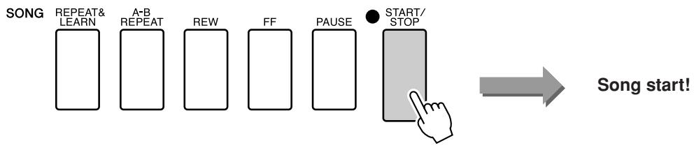 YAMAHA DGX-630 YPG-635 - Press the [START/STOP] button. Song playback will begin. - 1