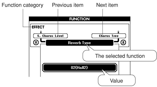 YAMAHA DGX-630 YPG-635 - Selecting and Setting Functions - 4
