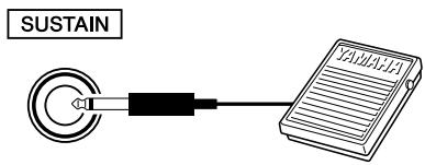 YAMAHA DGX-630 YPG-635 - Connecting a Footswitch (SUSTAIN Jack) - 1