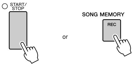 YAMAHA DGX-630 YPG-635 - Stop recording by pressing the [START/STOP] or [REC] button. - 1