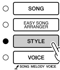 YAMAHA DGX-630 YPG-635 - Press the [STYLE] button. The style select display will appear - 1