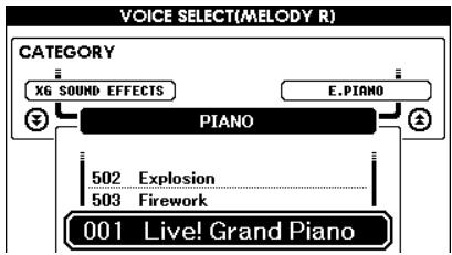 YAMAHA DGX-630 YPG-635 - Press the [VOICE] button for longer than a second. - 2