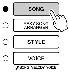 YAMAHA DGX-630 YPG-635 - From the MAIN display press the [SONG] button, then use the dial to select the user song number (031-035) you want to record to. - 1