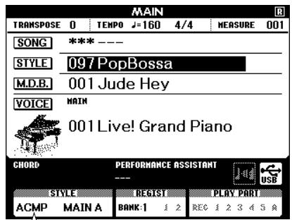 YAMAHA DGX-630 YPG-635 - Turn automatic accompaniment on. - 2
