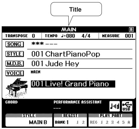 YAMAHA DGX-630 YPG-635 - MAIN Display - 1
