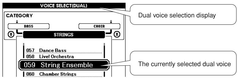 YAMAHA DGX-630 YPG-635 - Press and hold the [DUAL ON/OFF] button for longer than a second. - 2