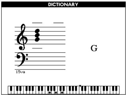 YAMAHA DGX-630 YPG-635 - Looking Up Chords Using the Chord Dictionary - 4