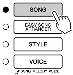 YAMAHA DGX-630 YPG-635 - Press the [SONG] button The song selection display will - 1