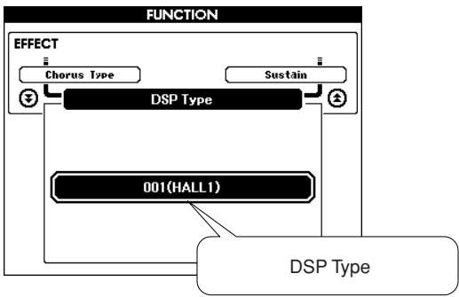 YAMAHA DGX-630 YPG-635 - Press and hold the [DSP ON/OFF] button for longer than a second. - 2