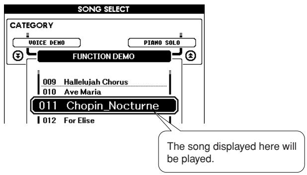 YAMAHA DGX-630 YPG-635 - Select a song. Press the [SONG] - 3