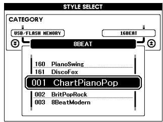 YAMAHA DGX-630 YPG-635 - ■ Play Along with Styles ▶ Page 28 - 1