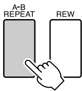 YAMAHA DGX-630 YPG-635 - Play the song (page 33) and press the [A-B REPEAT] button at the beginning of the section you want to repeat (the “A” point). - 2