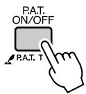 YAMAHA DGX-630 YPG-635 - Press the [P.A.T. ON/OFF] button. This turns on the performance assistant te - 1