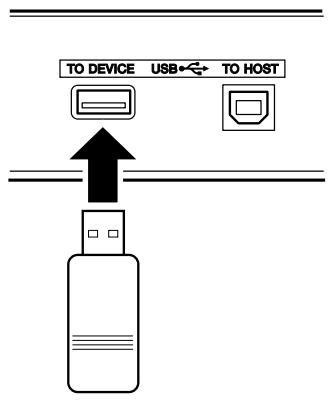 YAMAHA DGX-630 YPG-635 - Connecting a USB Flash Memory - 1