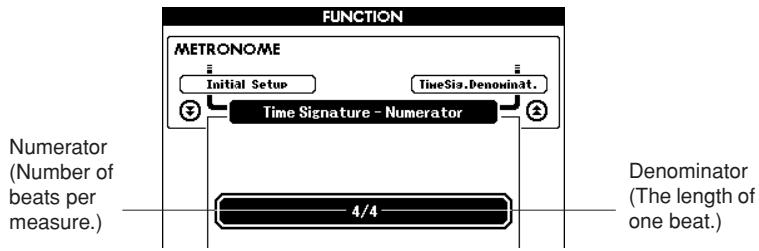 YAMAHA DGX-630 YPG-635 - Setting the Number of Beats per Measure, and the Length of Each Beat - 2