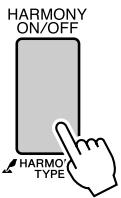YAMAHA DGX-630 YPG-635 - Press the [HARMONY ON/OFF] button to turn Harmony feature on. - 3