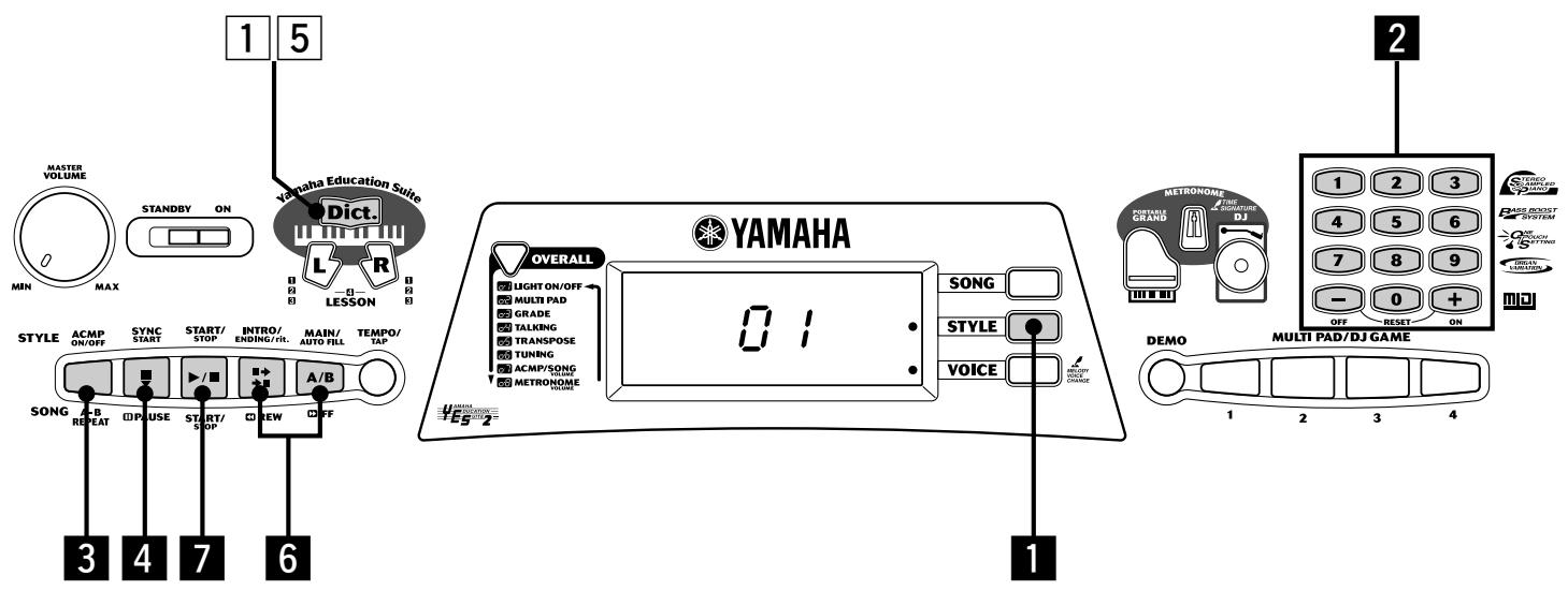 YAMAHA EZ-150 - Modification du volume du morceau - 5
