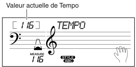 YAMAHA EZ-20 - Appuyez sur la touche [TEMPO/TAP]. - 2