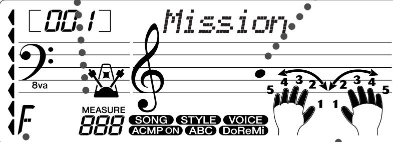 YAMAHA EZ-20 - Affichage de la notation - 3