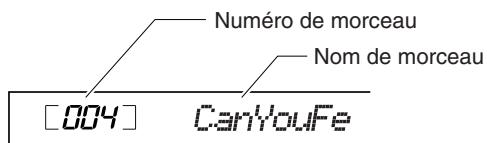 YAMAHA EZ-20 - Indication Nom et numéro (Morceau/Style/Voix) - 1