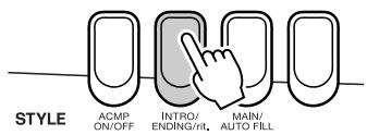 YAMAHA EZ-200 - Press the [INTRO/ENDING/rit.] button. - 1