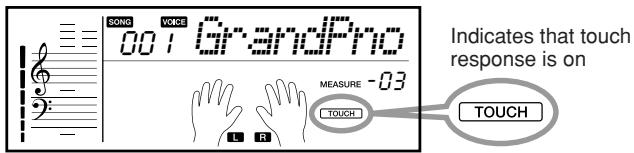 YAMAHA EZ-200 - Touch Response On/Off - 2