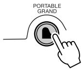 YAMAHA EZ-200 - Press the [PORTABLE GRAND] button. - 1
