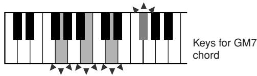 YAMAHA EZ-200 - Looking up Chords Using the Chord Dictionary - 7